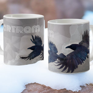 Noorse Raven Mythologie Kunst - Huginn & Muninn - Koffiemok