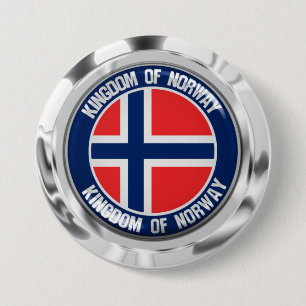 Noorse Ronde Emblem Button 7,6 Cm
