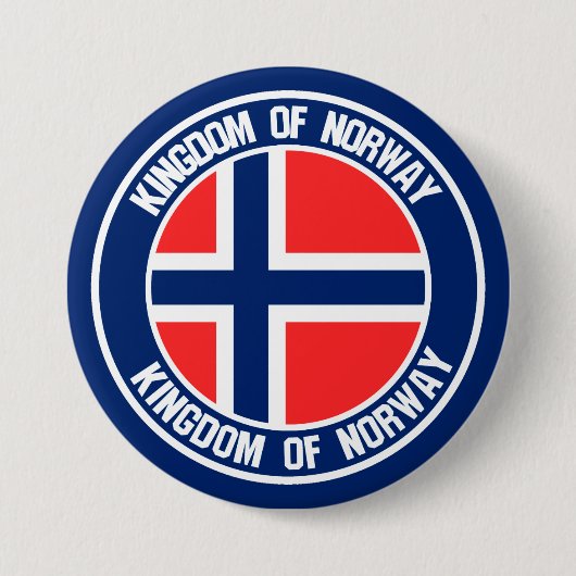 Noorse Ronde Emblem Button 7,6 Cm (Voorkant)