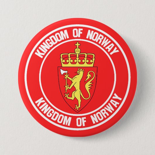 Noorse Ronde Emblem Button 7,6 Cm (Voorkant)