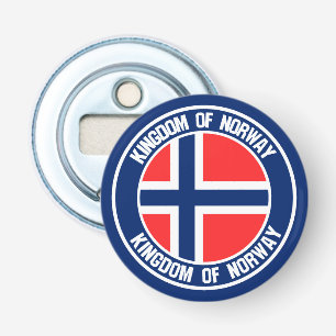 Noorse Ronde Emblem Button Flesopener