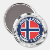 Noorse Ronde Emblem Magneet (Voorkant / Achterkant)