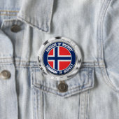 Noorse Ronde Emblem Ronde Button 7,6 Cm (In situ)