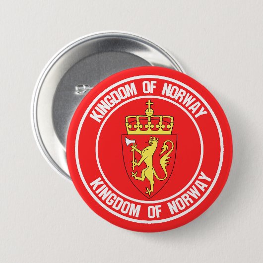Noorse Ronde Emblem Ronde Button 7,6 Cm (Voorkant /achterkant)