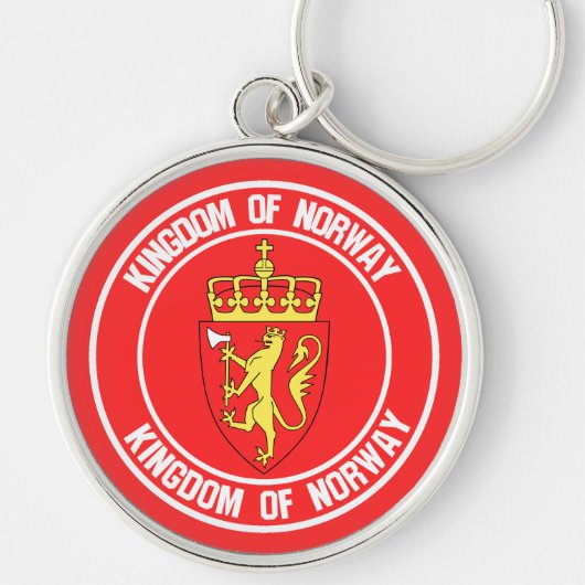 Noorse Ronde Emblem Sleutelhanger (Voorkant)
