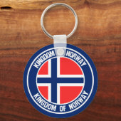 Noorse Ronde Emblem Sleutelhanger (Voorkant)