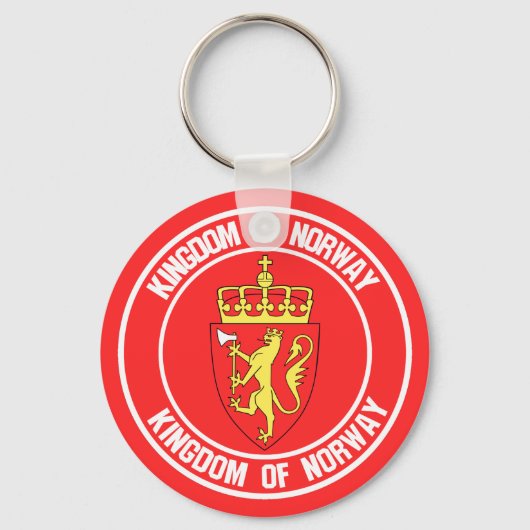 Noorse Ronde Emblem Sleutelhanger (Voorkant)