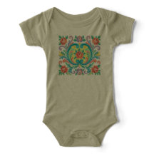 Noorse Rosemaling Bloemkunst Baby Body