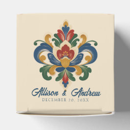 Noorse Rosemaling Bruiloft Bedankdoosjes