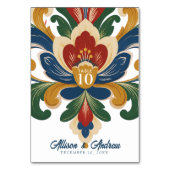 Noorse Rosemaling Bruiloft Kaart (Achterkant)