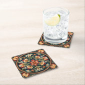 Noorse Rosemaling decoratieve volksaard Kartonnen Onderzetters (Insitu)