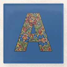 Noorse Rosemaling Noorwegen Initiele Onderzetter