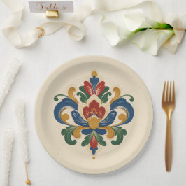 Noorse Rosemaling Papieren Bordje