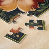 Noorse rozemarijn decoratieve volkskunst legpuzzel (Zijkant)