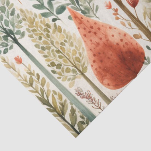 Noorse, Scandinavische bomen ontkoppeling Tissuepapier (Detail)