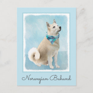 Noorse schilderij - Kute Original Dog Art Briefkaart