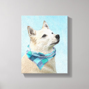 Noorse schilderij - Kute Original Dog Art Canvas Afdruk