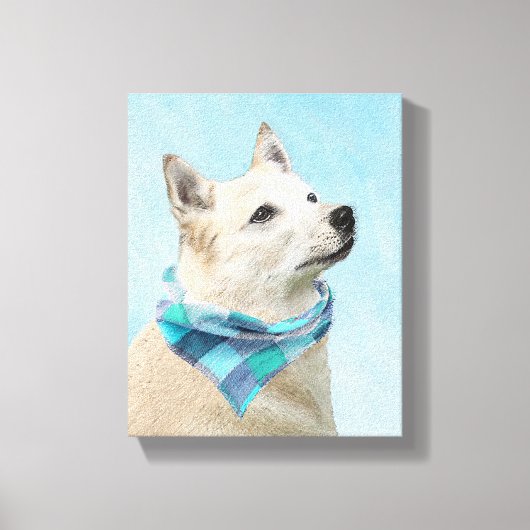 Noorse schilderij - Kute Original Dog Art Canvas Afdruk (Voorkant)