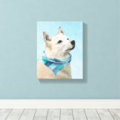 Noorse schilderij - Kute Original Dog Art Canvas Afdruk (Insitu (Houten vloer))