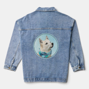 Noorse schilderij - Kute Original Dog Art Denim Jacket