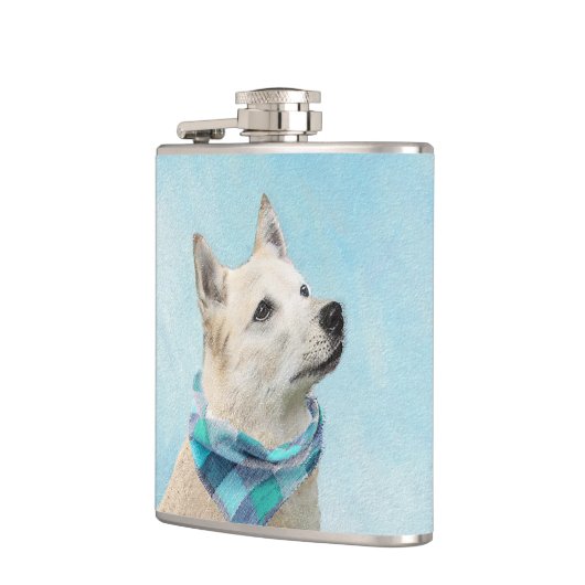 Noorse schilderij - Kute Original Dog Art Heupfles (Links)