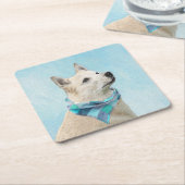 Noorse schilderij - Kute Original Dog Art Kartonnen Onderzetters (Schuin)