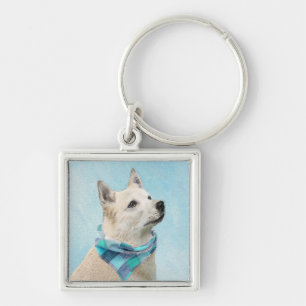 Noorse schilderij - Kute Original Dog Art Sleutelhanger