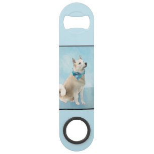Noorse schilderij - Kute Original Dog Art Speed Flessenopener