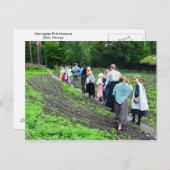 Noorse Schoolkinderen in Noors Folk Museum Briefkaart (Voorkant / Achterkant)