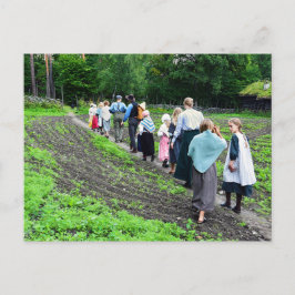 Noorse Schoolkinderen in Noors Folk Museum Briefkaart