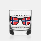 Noorse Shades aangepaste naam Whisky Glas (Achterkant)