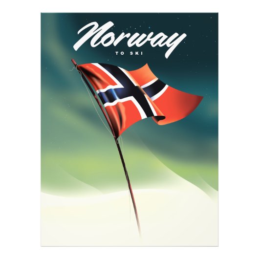 Noorse skiposter foto afdruk (Voorkant)