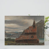 Noorse Stavenkerk (door Knud Baade) Kaart (Staand voorkant)