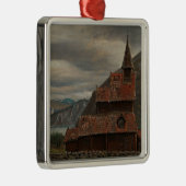 Noorse Stavenkerk (door Knud Baade) Metalen Ornament (Rechts)