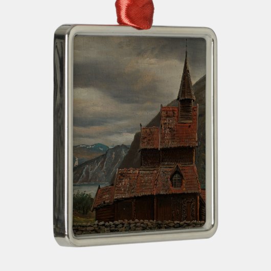 Noorse Stavenkerk (door Knud Baade) Metalen Ornament (Rechts)