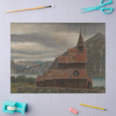 Noorse Stavenkerk (door Knud Baade) Tissuepapier (Craft)