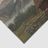 Noorse Stavenkerk (door Knud Baade) Tissuepapier (Detail)