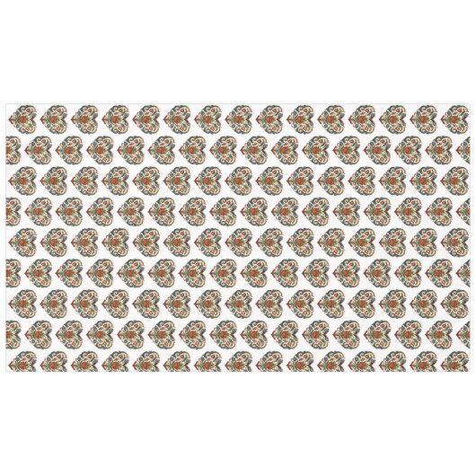 Noorse Sticker voor rosemaling Folk Art Heart Tafelkleed (Voorkant (Horizontaal))