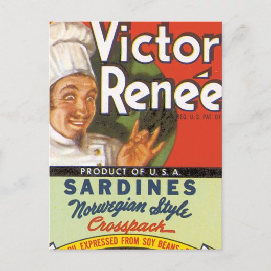 Noorse stijl Sardines Briefkaart (Voorkant)
