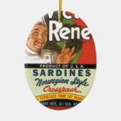 Noorse stijl Sardines Keramisch Ornament (Voorkant)