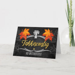 Noorse Thanksgiving Grateful Blessings Chalk Feestdagen Kaart