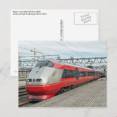 Noorse trein komt aan bij Oslo S Briefkaart (Voorkant / Achterkant)