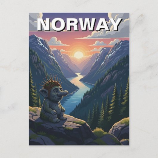 Noorse trol briefkaart (Voorkant)