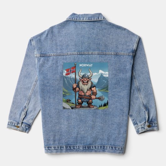 Noorse trol denim jacket (Achterkant)