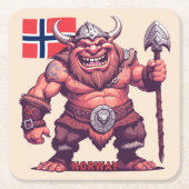 Noorse trol kartonnen onderzetters (Voorkant)