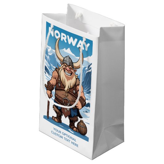 Noorse trol klein cadeauzakje (Achterkant Gekanteld)