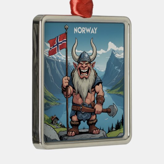 Noorse trol metalen ornament (Rechts)