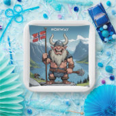 Noorse trol papieren bordje (Feest)