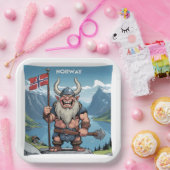 Noorse trol papieren bordje (Feest)