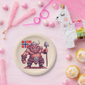 Noorse trol papieren bordje (Feest)